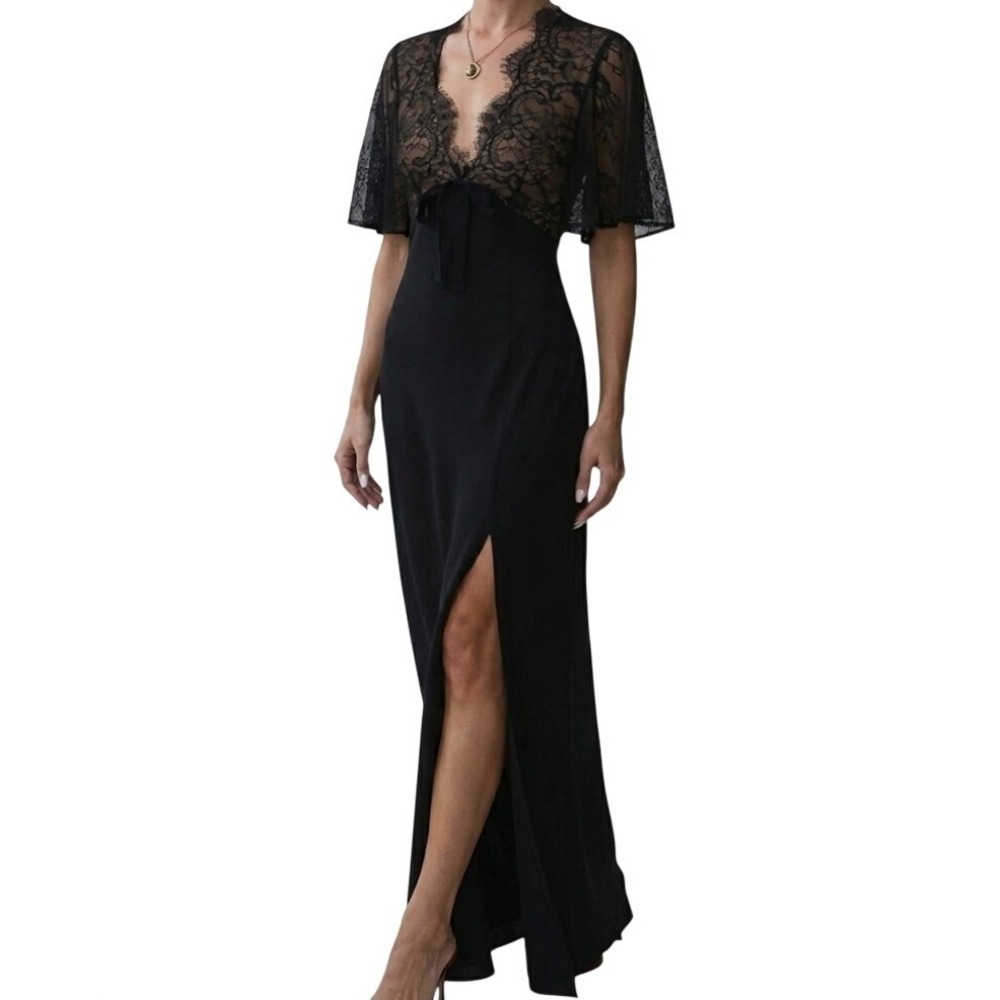 Rumored Black Lace Maxi Dress